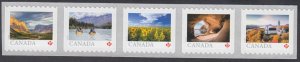 Canada- #3428a From Far and Wide, Horizontal Coil Strip of Five - MNH