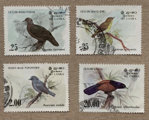 Sri Lanka 1983 Birds, used. Scott 691-694, CV $6.10. SG 827-830