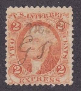 United States # R10c, Internal Revenue Express, 2 cent, perf,  Orange, Used