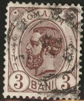 ROMANIA Scott 119 use King Carol I  1893, 3b 