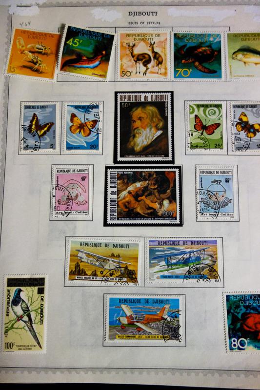 Djibouti Stamp Collection Housed on Scott Pages