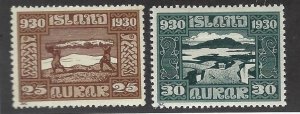 Iceland SC#158-159 Mint F-VF...Worth a Close Look!