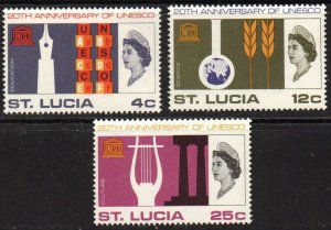 St. Lucia Sc #211-213 MNH