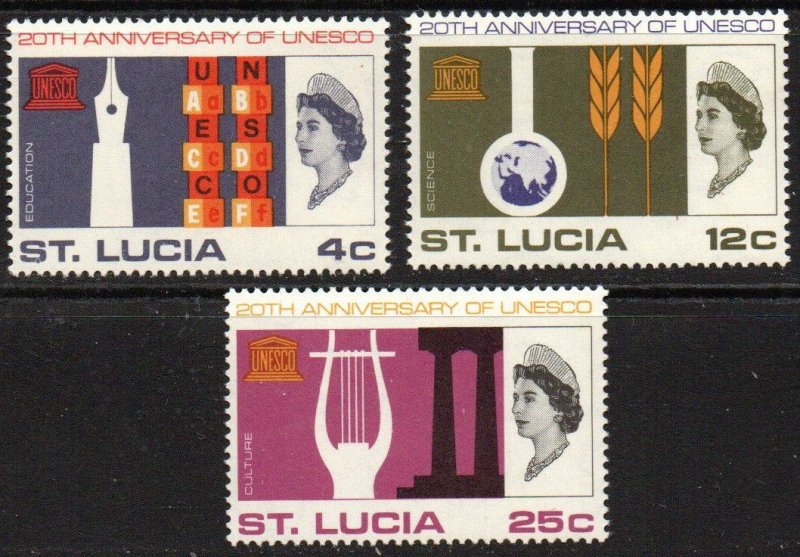 St. Lucia Sc #211-213 MNH