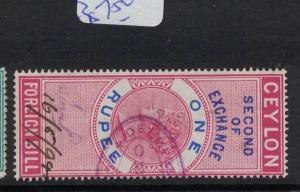 Ceylon Revenue BH 27 VFU (9drh)