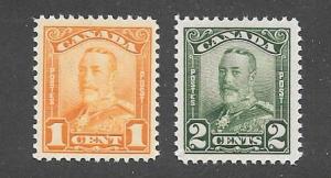 Canada. Scott #149-150  Mint NH Scott CV $10.00