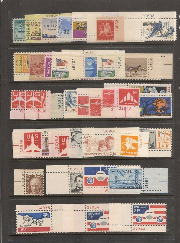 USA   MNH Plate Singles