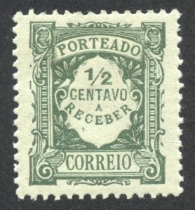 Portugal Scott J28 Unused HOG - 1922 1/2c Postage Due - SCV $0.50