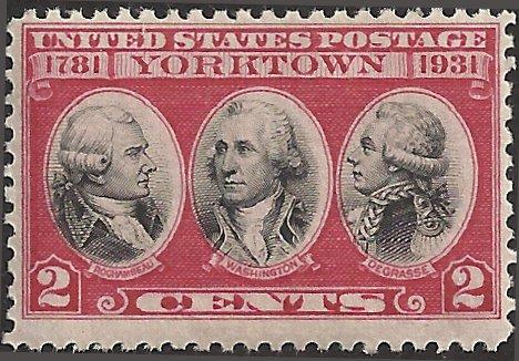 # 703 MNH - SCV-0.50 - CARMINE ROSE AND BLACK - YORKTOWN