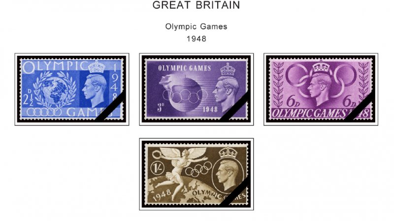 COLOR PRINTED GREAT BRITAIN [CLASS.] 1840-1951 STAMP ALBUM PAGES (28 ill. pages)