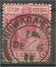 CEYLON, 1908, used 6c, King Edward VII, Scott 198