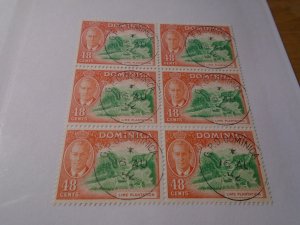 Dominica  #  133  used   Block of 6