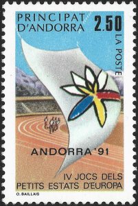 Andorra French #401  MNH - Sports Games of the Small Euro States (1991)