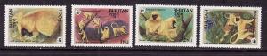 Bhutan-Scott#413-16-unused NH set-WWF-Animals-Monkeys-