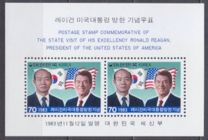 1983 South Korea 1350/B477 Presidents of the United States and Korea