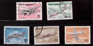 TURKEY Scott C39-43 Used 1967 Airmail