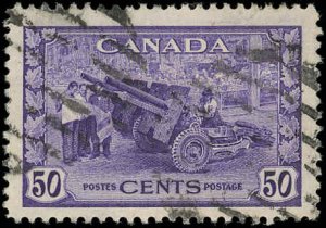 Canada Scott #260 XF Used-1942 50¢ Munitions Factory - Sound Stamp