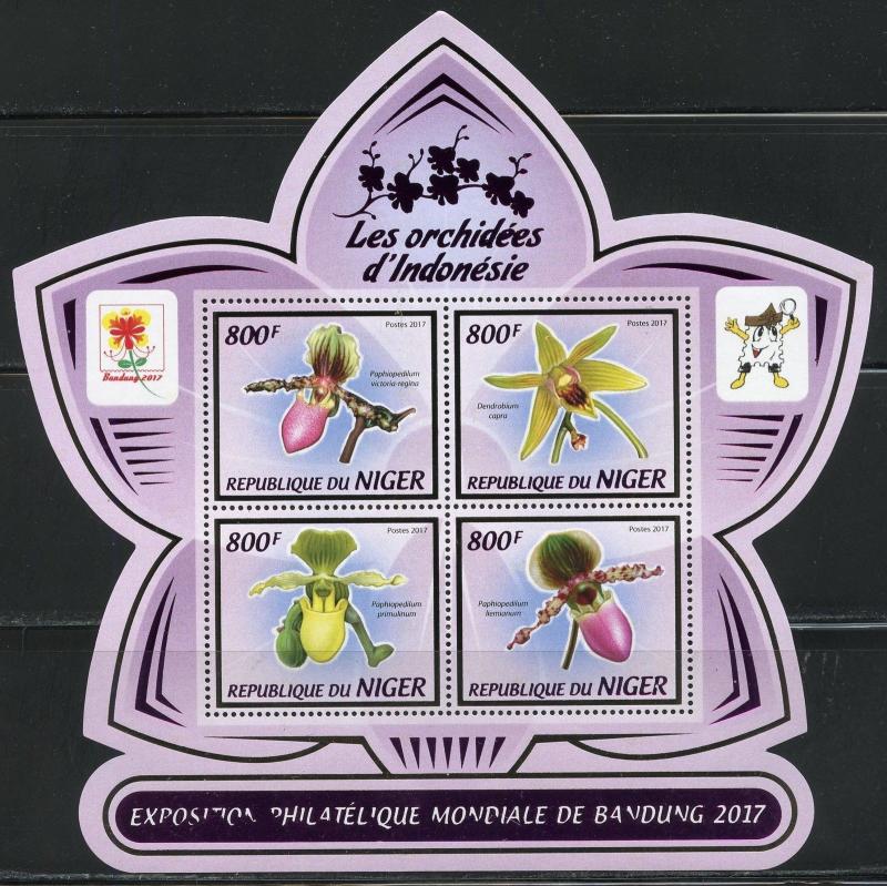 NIGER 2017 ORCHIDS OF INDONESIA  SHEET MINT NH 