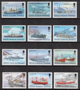 BRITISH ANTARCTIC 1993 Research Ships; Scott 202-13, SG 218-29; MNH