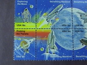 U.S.# 1912-1919(1919a)-MINT/NEVER HINGED--SPACE ACHIEVEMENTS--BLOCK OF 8-1981