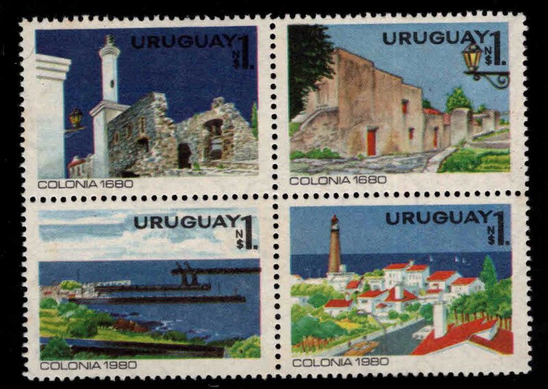 Uruguay Scott 1070 MNH** Block of Four stamps