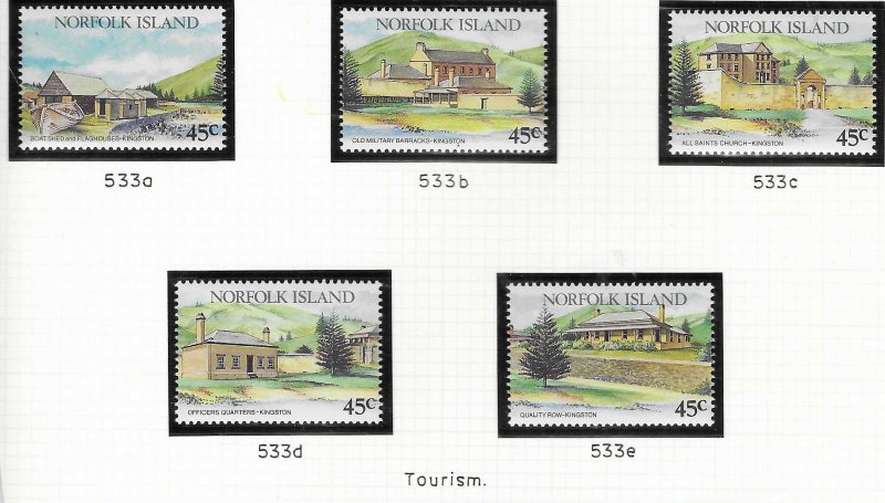 Norfolk Islands #533a-e  Tourism (MNH) CV$5.00