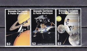 Grenada, Gr., Scott cat. 2738 a-c. 40th Anniversary of Men on the Moon. ^