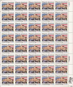 US Stamp - 1984 Hispanic Americans - 40 Stamp Sheet -   #2103