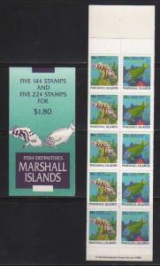 Marshall Is. MNH Sc# 173b Booklet Marine Life 2010CV $5.00