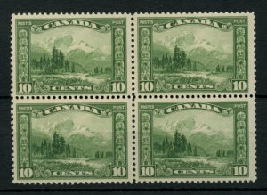 ?#155 LARGE MARGIN BLK of 4 ten cent Mount Hurd BC VF MNH Cat $240 Canada mint