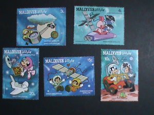 ​DISNEY-MALDIVES STAMP-1988- SC#1273 DISNEY CARTOON-SPACE MINT SET VERY FINE