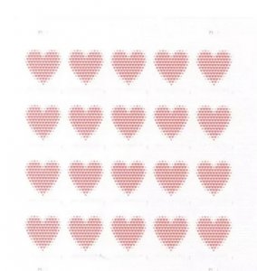 2020 Made of Hearts LOVE  forever stamps  5 Booklets 100plp