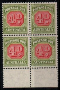 Australia Scott J68 Mint NH block [TH258]