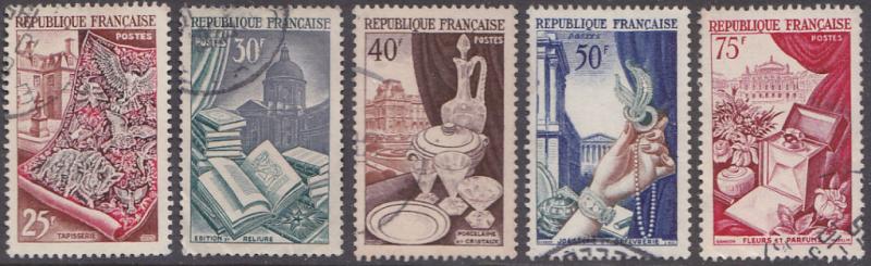 France 711-715  Designs, Set 1954