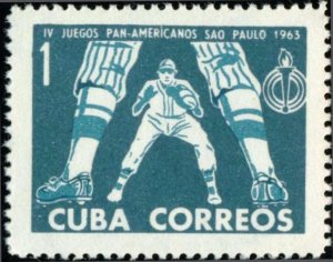 CUBA Sc# 783  PAN AMERICAN GAMES sports pan am Brazil 1c  1963 MNH