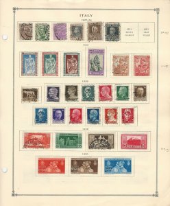 Italy stamp Collection on 2 Scott International Pages, 1927-1932, DKZ