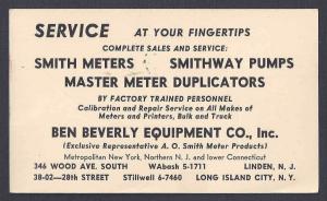 1955 LINDEN NJ BEN BEVERLY EQUIP CO SELLS & REPAIRS ALL METERS & CALIBRATES TOO