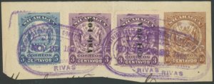 NICARAGUA #USED GROUP ON PARTIAL COVER 