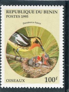 Benin 1995 BIRD WARBLER 1 Stamp  Perforated Mint (NH)