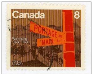 Canada 1974 - Scott 633 used - 8c, Winnipeg's incorporation 