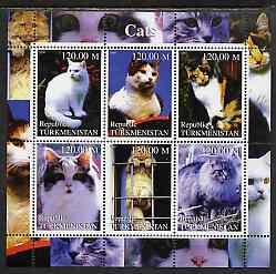 TURKMENISTAN SHEET DOMESTIC CATS 