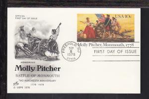 US UX77 Molly Pitcher 1978 Artcraft U/A FDC F841