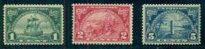 US #514-16, Complete Huguenot-Walloon set, og, NH, VF, Scott $38.75