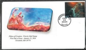 5827 - FDC -Pillars of Creation( Priority Mail Stamp ) Wally Jr Cachet -Bullseye