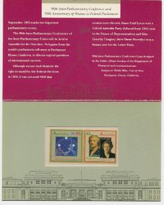 Australia 1340-1 1993 Parliamentary Conf Post Office Pack