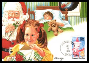 US 2108 Christmas Santa Fleetwood U/A FDC Maxi Card