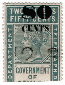 (I.B) Ceylon Telegraphs : Provisional 80c on 2R 50c OP