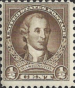 # 704 MNH - SCV-0.35 - Olive Brown - Washington Bicentennial