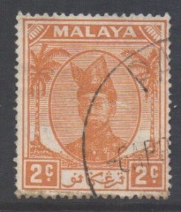 Malaya Trengganu Scott 54 - SG68, 1949 Sultan 2c used