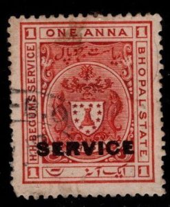 India - Bhopal Feudatory state  Scott o2 Official Used